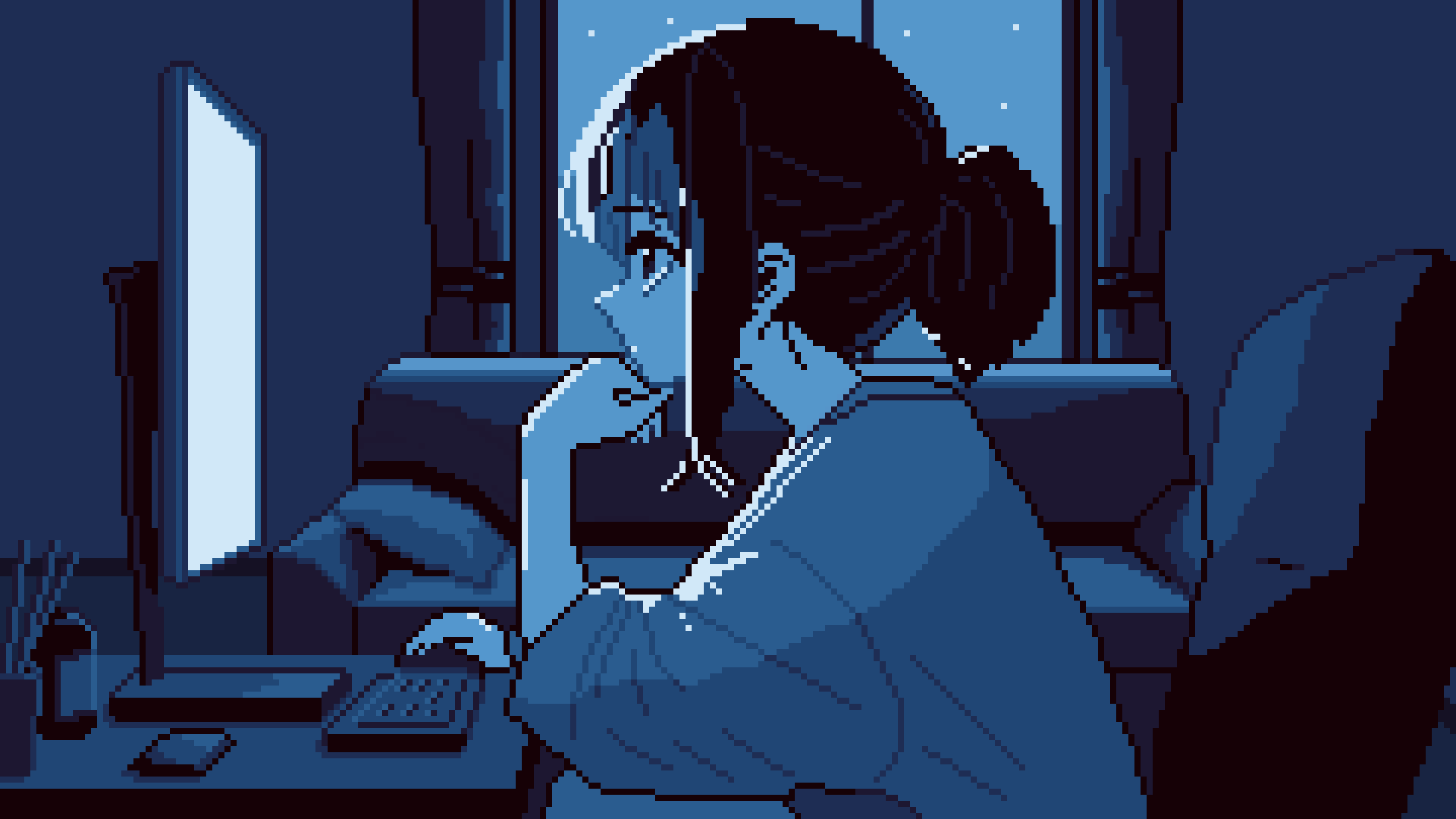 pixel art lonely friday night