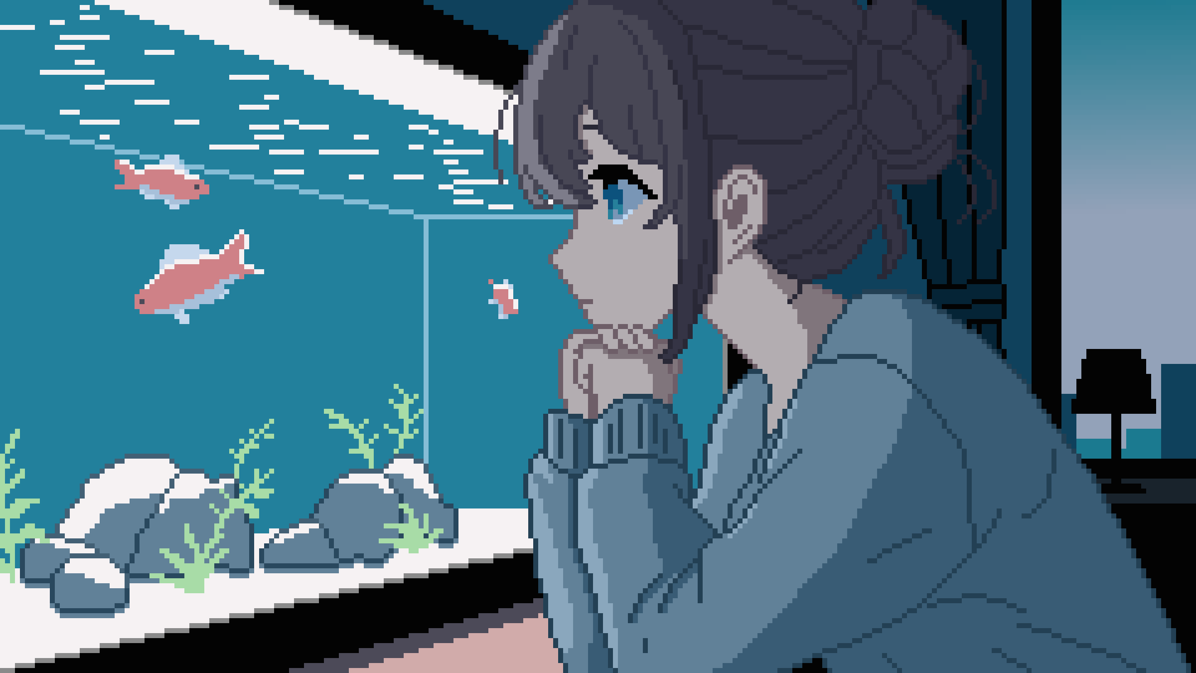 pixel art fish