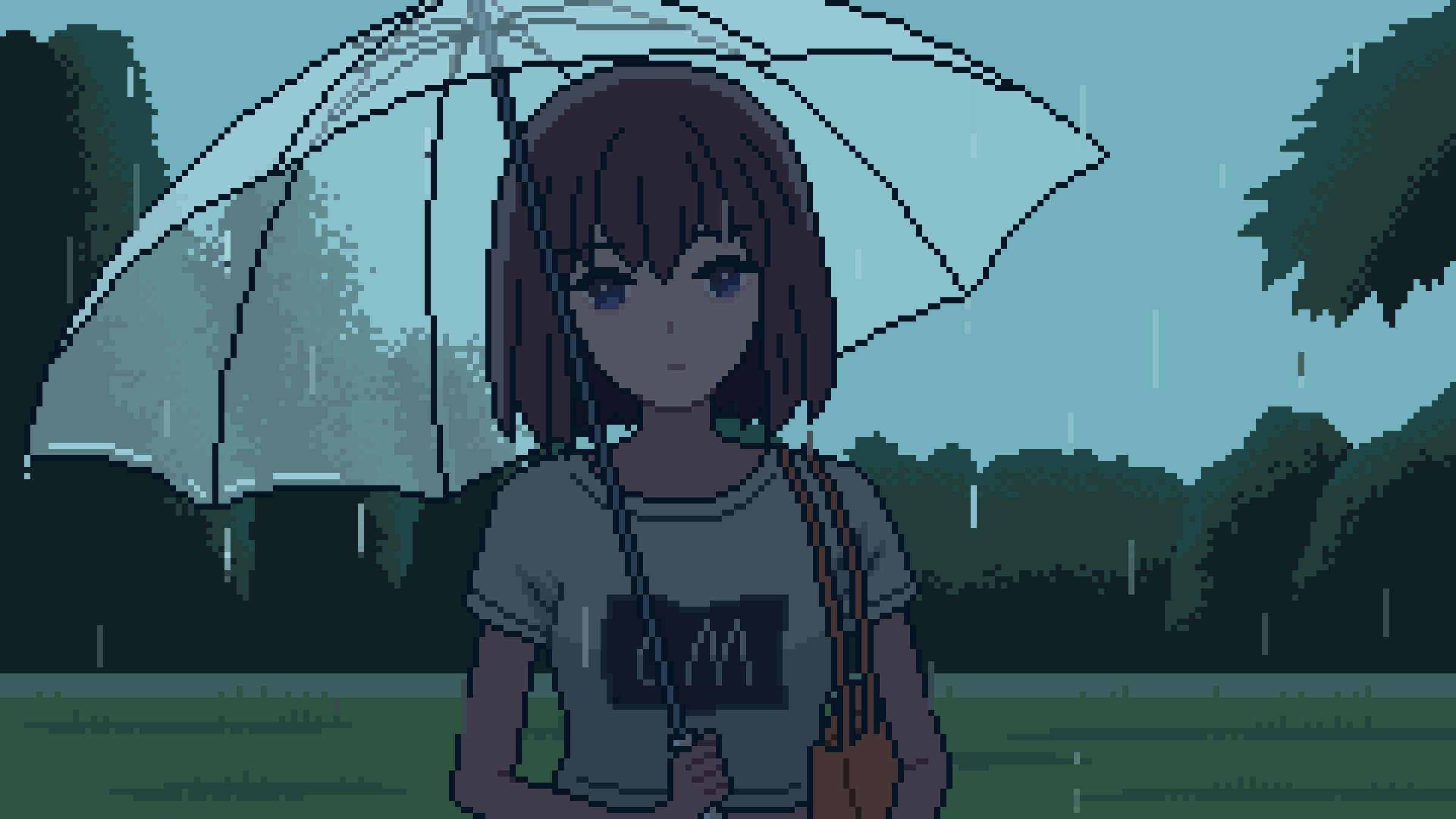 pixel art rain