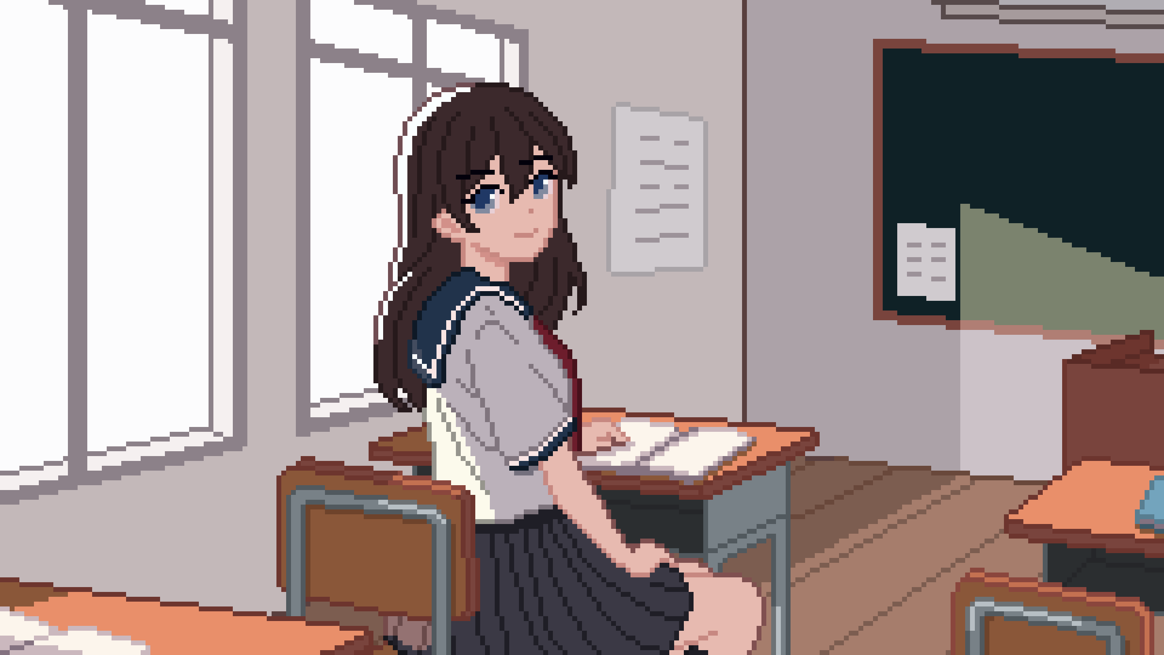 pixel art school