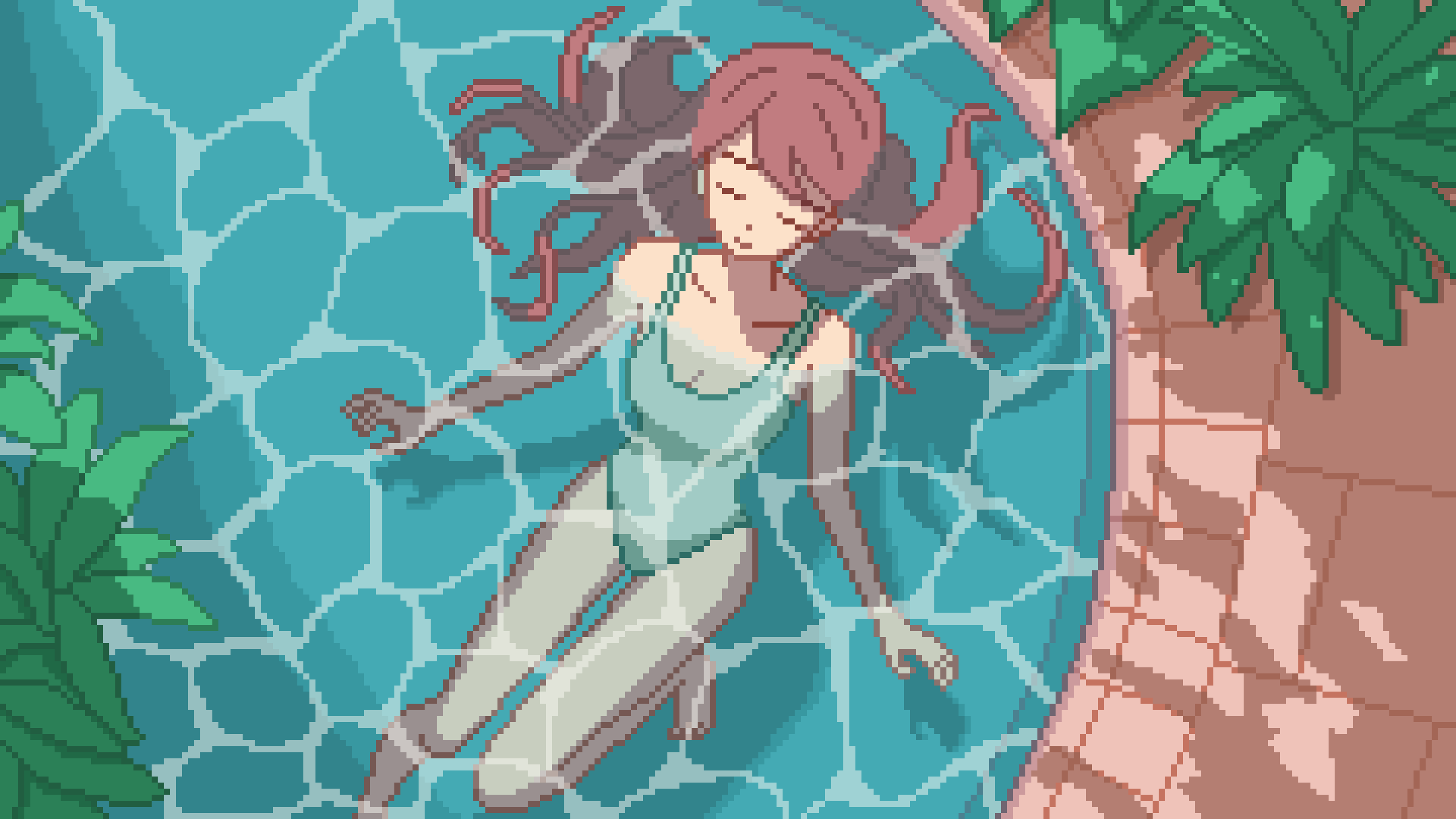 pixel art swim