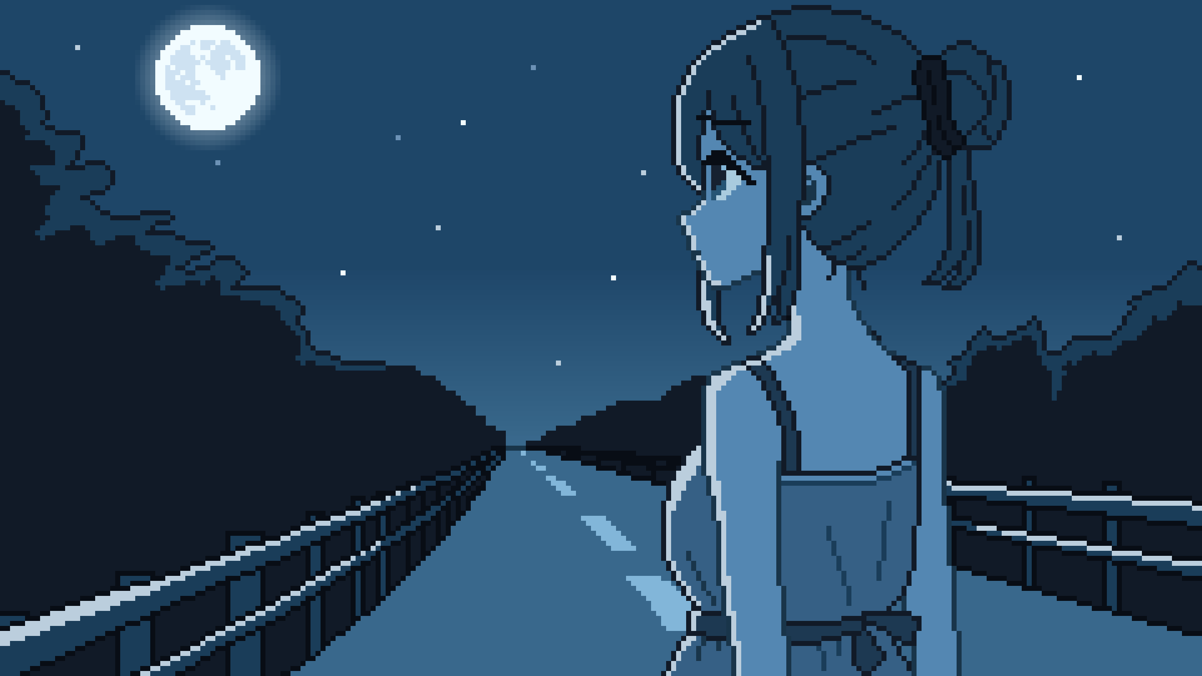 pixel art moon
