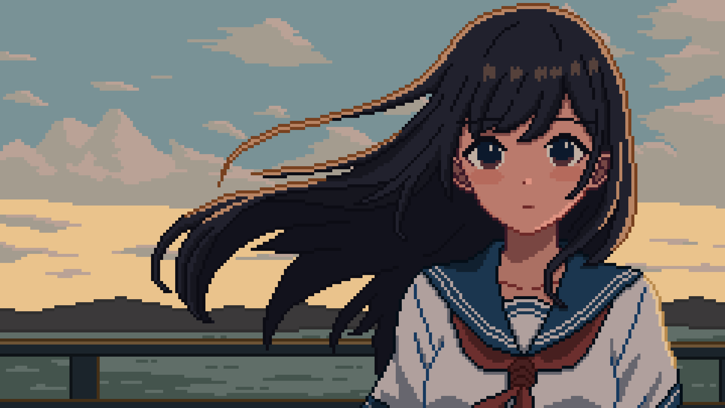 pixel art seaside