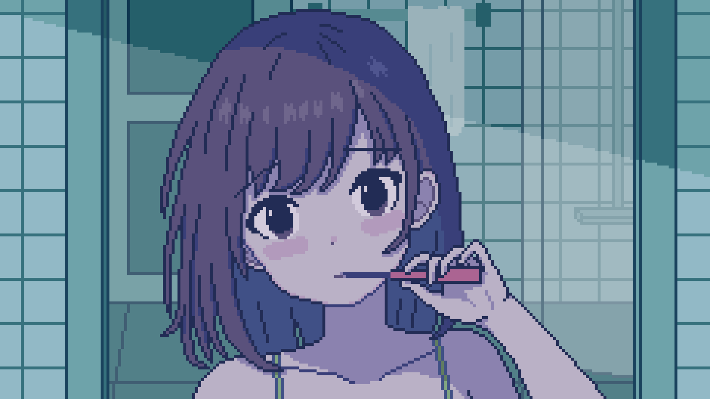 pixel art brush teeth