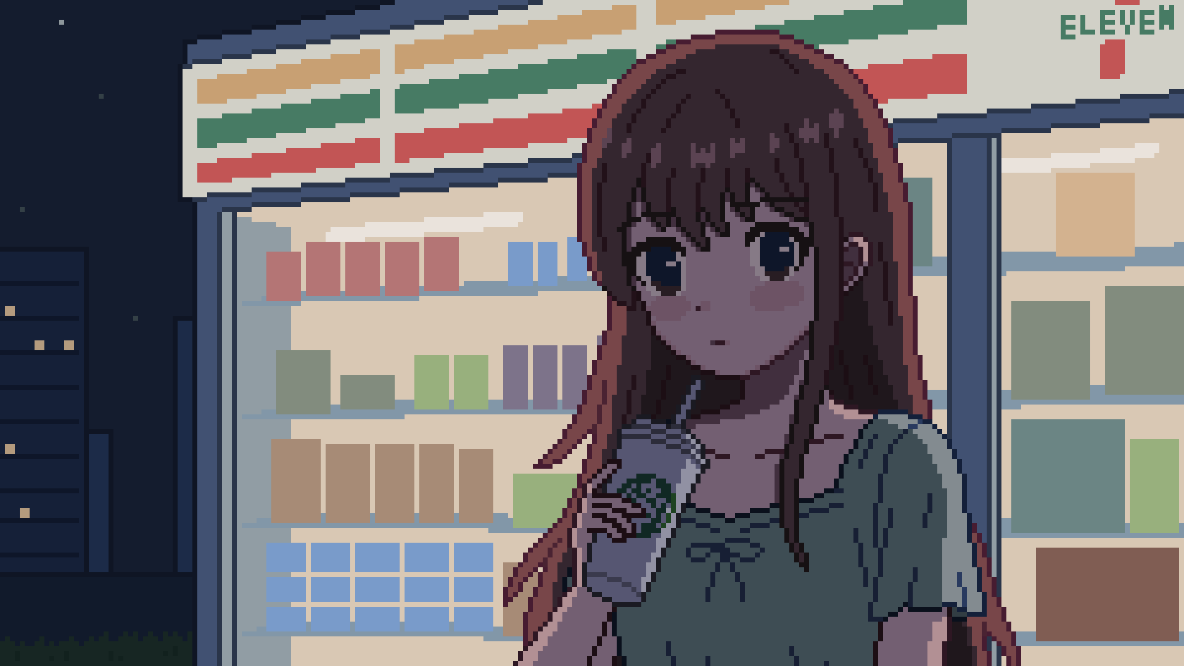 pixel art night