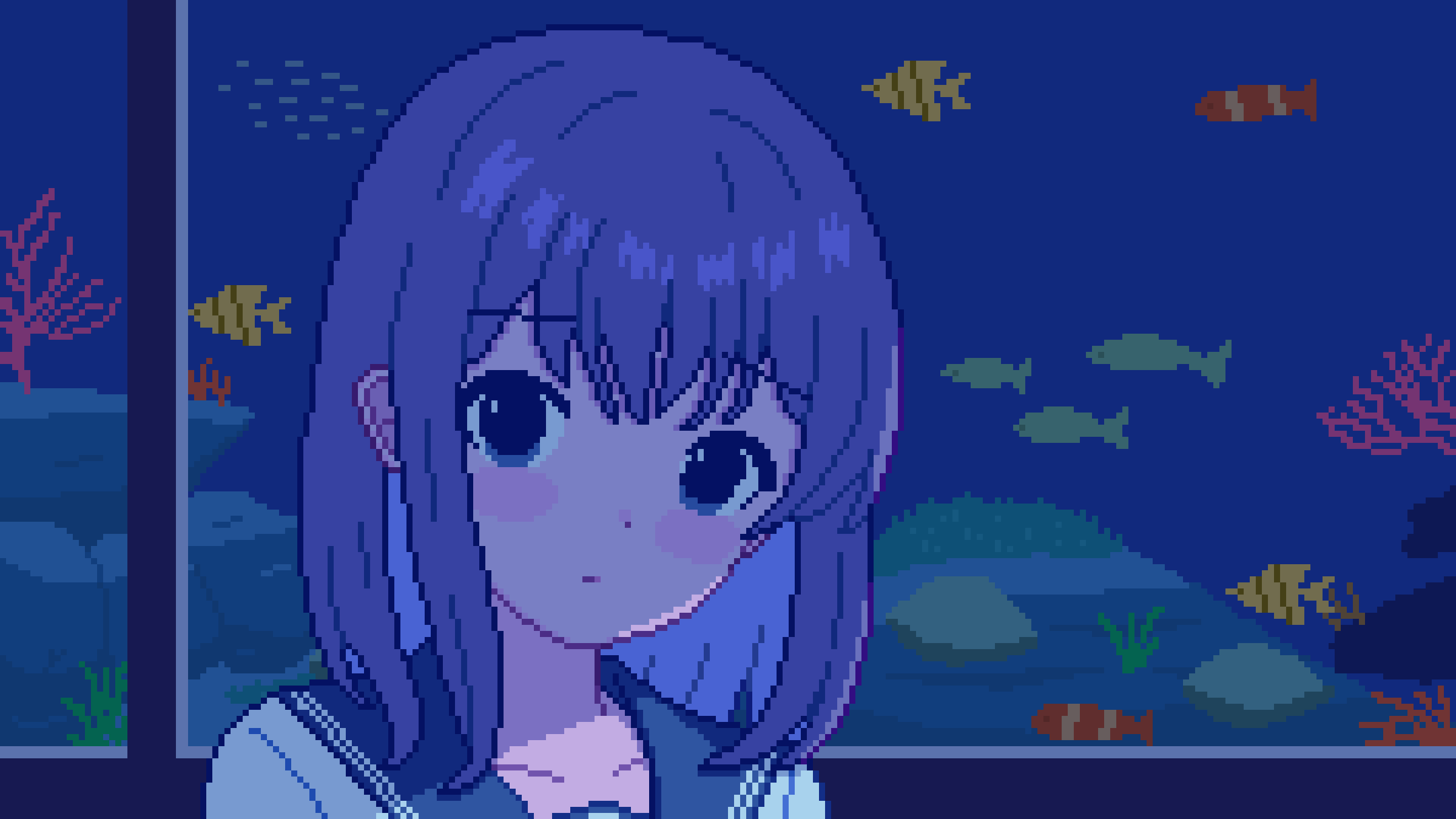 pixel art aquarium