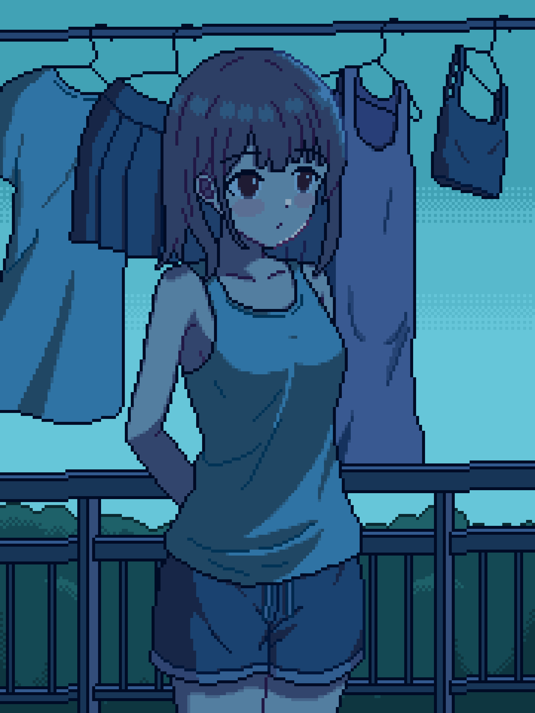 pixel art damp afternoon