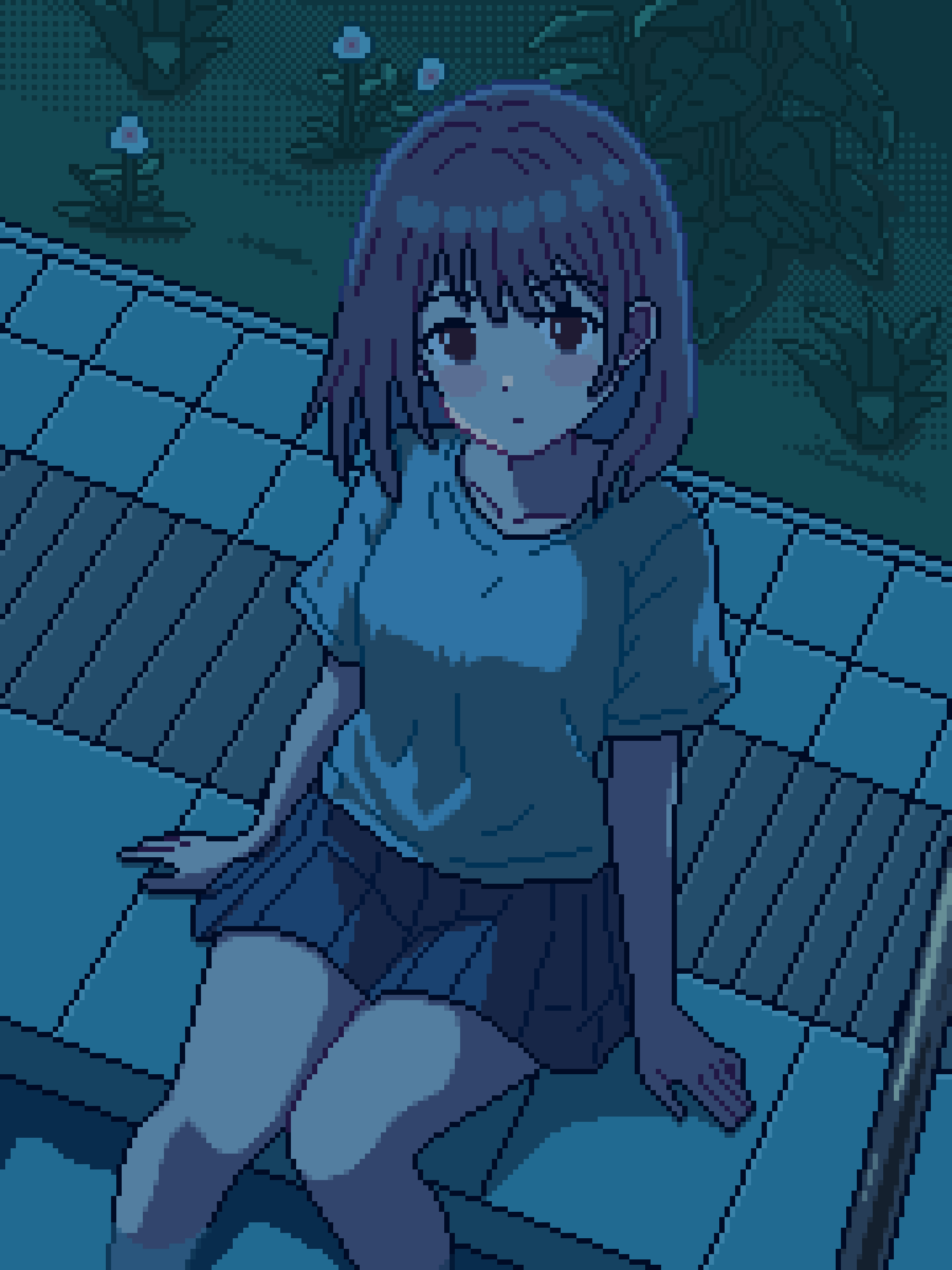 pixel art the receding summer